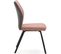 Lot De 4 Chaises En Tissu Orange Corail Et Simili - Garance