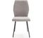 Lot De 4 Chaises En Tissu Gris Clair Et Simili Cuir - Garance