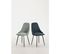 Lot De 2 Chaises Pivotantes En Tissu Bleu - Baia