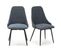 Lot De 2 Chaises Pivotantes En Tissu Bleu - Baia