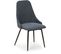 Lot De 2 Chaises Pivotantes En Tissu Bleu - Baia