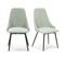 Lot De 2 Chaises Pivotantes En Tissu Bleu Turquoise - Baia