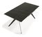 Table à Manger Rectangulaire Extensible En Céramique Noir / Doré 160/220 Cm - Lally