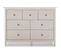 Commode 7 Tiroirs En Pin Massif Blanc 110 Cm - Elton