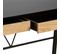 Bureau 3 Tiroirs Noir / Effet Chêne 110 Cm - Aya