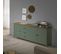 Buffet 3 Portes 3 Tiroirs En Pin Massif Vert 190 Cm - Ida