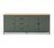 Buffet 3 Portes 3 Tiroirs En Pin Massif Vert 190 Cm - Ida