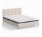 Ensemble Lit Adulte 160x200 En Velours Beige Eliot + Matelas Ressorts Ensachés Mousse Hr