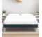 Ensemble Lit Adulte 160x200 En Velours Bleu Nuit Dina + Matelas Ressorts Ensachés Mousse Hr