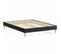 Ensemble Lit Adulte 160x200 En Velours Bleu Nuit Dina + Matelas Ressorts Ensachés Mousse Hr