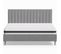 Ensemble Lit Adulte 140x190 En Velours Gris Clair Eliot + Matelas Ressorts Ensachés Mousse Hr