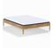 Ensemble Lit Adulte 140x190 En Bois Massif Aina + Matelas Ressorts Ensachés Mousse Hr