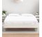 Ensemble Lit Adulte 160x200 En Velours Côtelé Beige Dina + Matelas Latex