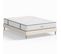 Ensemble Lit Adulte 160x200 En Velours Côtelé Beige Dina + Matelas Latex