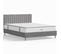 Ensemble Lit Adulte 140x190 En Velours Gris Clair Eliot + Matelas Latex