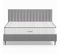 Ensemble Lit Adulte 140x190 En Velours Gris Clair Eliot + Matelas Latex