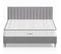 Ensemble Lit Adulte 140x190 En Velours Gris Clair Eliot + Matelas Latex