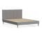 Ensemble Lit Adulte 140x190 En Velours Gris Clair Eliot + Matelas Latex