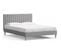 Ensemble Lit Adulte 140x190 En Velours Gris Clair Eliot + Matelas Latex