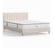 Ensemble Lit Adulte 140x190 En Velours Beige Eliot + Matelas Latex