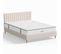 Ensemble Lit Adulte 140x190 En Velours Beige Eliot + Matelas Latex