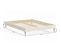 Ensemble Lit Adulte 180x200 En Velours Côtelé Beige Dina + Matelas Ressorts Ensachés Accueil Latex