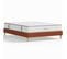 Ensemble Lit Adulte 180x200 En Velours Rouille Dina + Matelas Ressorts Ensachés Accueil Latex