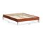 Ensemble Lit Adulte 180x200 En Velours Rouille Dina + Matelas Ressorts Ensachés Accueil Latex