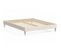 Ensemble Lit Adulte 180x200 En Velours Beige Dina + Matelas Mousse Accueil Mémoire De Forme