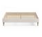 Ensemble Lit Adulte 180x200 En Velours Beige Dina + Matelas Mousse Accueil Mémoire De Forme