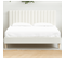 Ensemble Lit Adulte 160x200 En Tissu Bouclé Écru Eliot + Matelas Mousse Accueil Mémoire De Forme