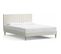 Ensemble Lit Adulte 160x200 En Tissu Bouclé Écru Eliot + Matelas Mousse Accueil Mémoire De Forme