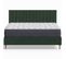 Ensemble Lit Adulte 160x200 En Velours Vert Eliot + Matelas Mousse Accueil Mémoire De Forme