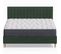 Ensemble Lit Adulte 160x200 En Velours Vert Eliot + Matelas Mousse Accueil Mémoire De Forme