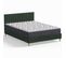 Ensemble Lit Adulte 160x200 En Velours Vert Eliot + Matelas Mousse Accueil Mémoire De Forme