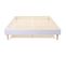 Ensemble Lit Adulte 160x200 En Tissu Gris Clair Dina + Matelas Mousse Accueil Mémoire De Forme