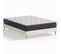 Ensemble Lit Adulte 160x200 En Velours Côtelé Beige Dina + Matelas Accueil Mémoire De Forme