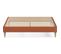 Ensemble Lit Adulte 140x190 En Velours Rouille Dina + Matelas Mousse Accueil Mémoire De Forme