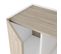 Buffet Haut 2 Portes Blanc Et Effet Bois 90 Cm - Josie