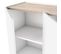 Buffet 3 Portes Blanc Et Effet Bois 130 Cm - Josie