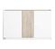 Buffet 3 Portes Blanc Et Effet Bois 130 Cm - Josie