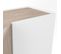 Buffet 3 Portes Blanc Et Effet Bois 130 Cm - Josie