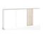 Buffet 4 Portes Blanc Et Effet Bois 180 Cm - Josie