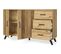 Buffet 2 Portes 3 Tiroirs Effet Bois 136 Cm - Inari