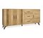 Buffet 3 Portes 3 Tiroirs Effet Bois 180 Cm - Inari