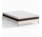 Ensemble Lit 180x200 En Velours Beige + Matelas Mousse Accueil Mémoire De Forme, Double Confort