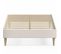 Ensemble Lit 90x190 En Velours Beige + Matelas Mousse Accueil Mémoire De Forme, Double Confort