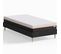 Ensemble Lit 90x190 En Velours Gris + Matelas Mousse Accueil Mémoire De Forme, Double Confort