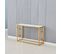 Console Sophie Gold Marbré Blanc 120x40x78 Cm