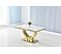 Table à Manger Trofy Gold Marbré Blanc 180x90x75cm